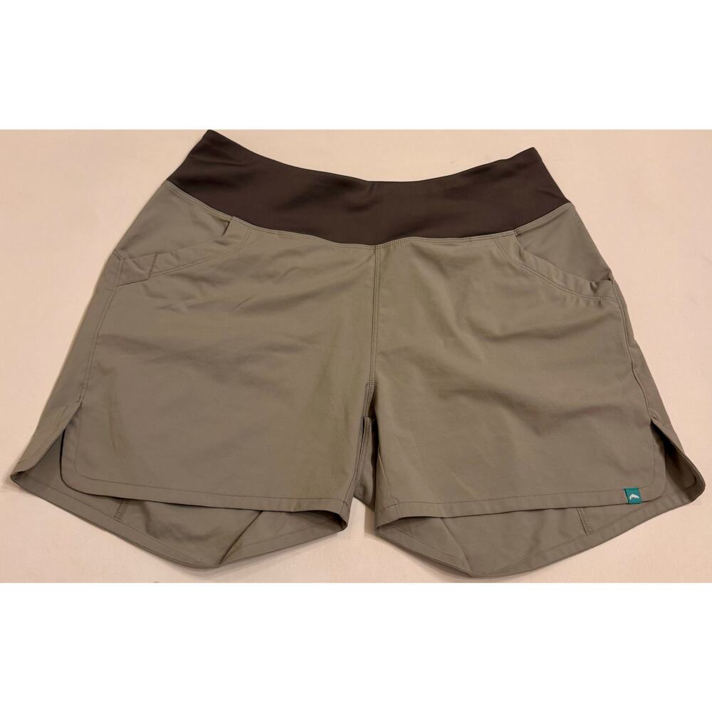 Simms Fishing Gear Women's Pull-On Pocket Shorts Active Sz M Gray Unlined